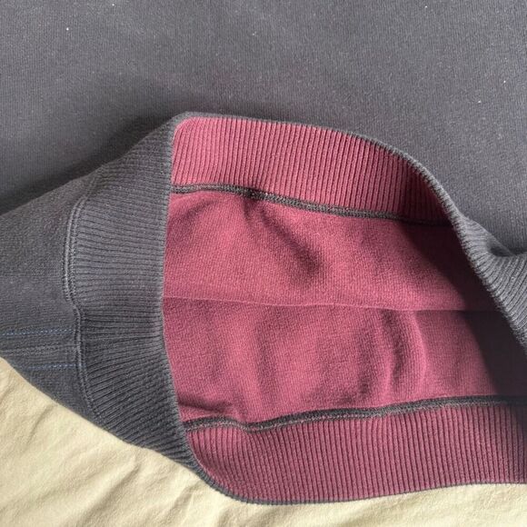 Tommy Bahama Sweater Mens Large Black Reversible Mock Neck 1/4 Zip Pullover Golf - Picture 3 of 7